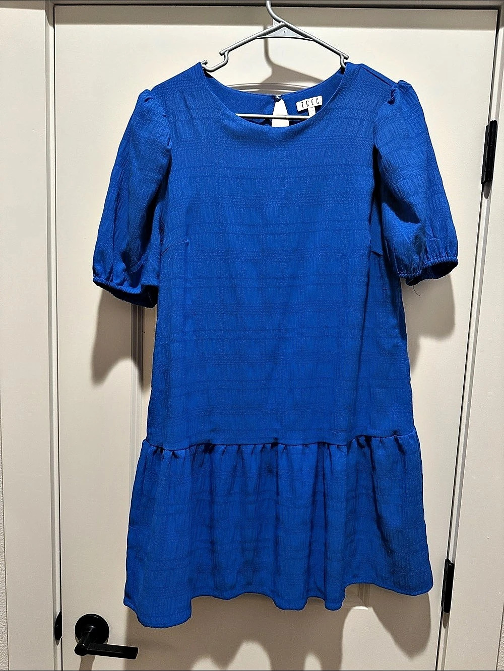 TCEC Blue Cotton Mini Dress Size Large Like New